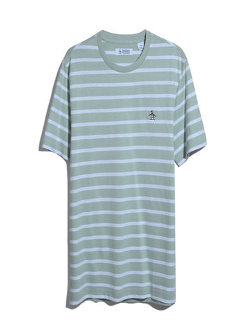 Original Penguin® Jersey Breton Stripe T-Shirt/Silt Green - New SS24