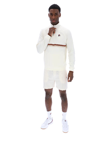 Fila® ROLANDO 1/4 Zip Neck Sweat Top/Gardenia - SS26