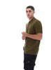 FILA® GOLD SANDER Textured Knitted Polo Shirt/Dark Olive - New AW25