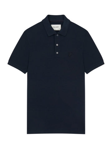 Lyle & Scott Tonal Eagle Polo Shirt/Dark Navy - New AW23
