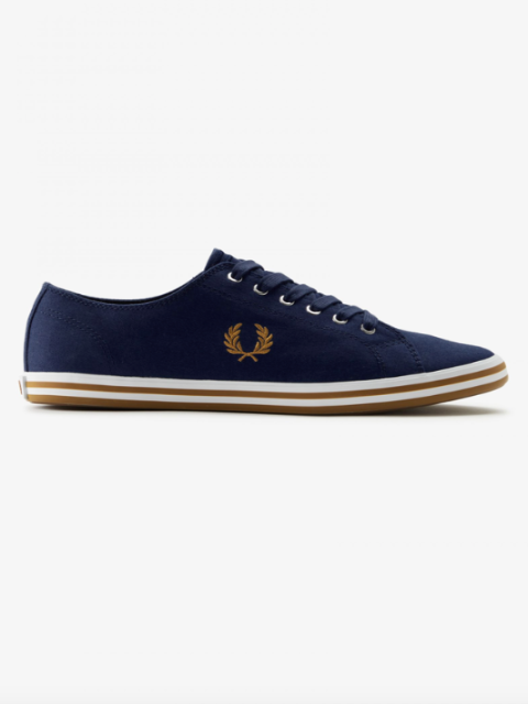 Fred Perry Kingston Twill Plimsolls/French Navy - New SS23