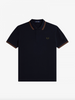 Fred Perry Twin Tipped Shirt/Navy/Nutflake - New SS23