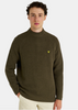 Lyle & Scott Shaker Stitch Mock Neck Jumper/Olive - AW23 SALE