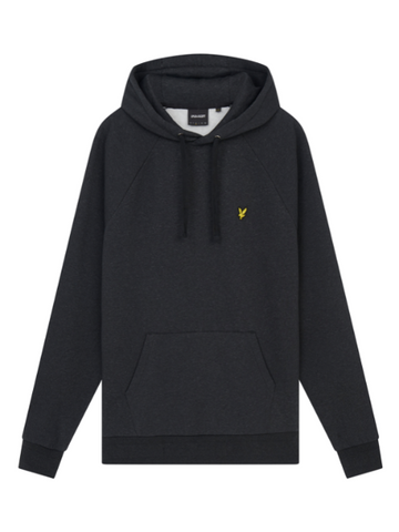 Lyle & Scott Raglan Racked Hoodie/Black Ice Marl - New AW23