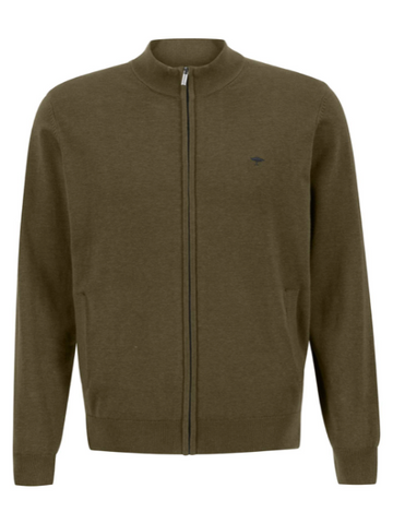 FYNCH HATTON® Zip Cardigan/Deep Forest - New AW23
