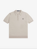Fred Perry Classic Knitted Shirt/Dark Oatmeal - New SS24