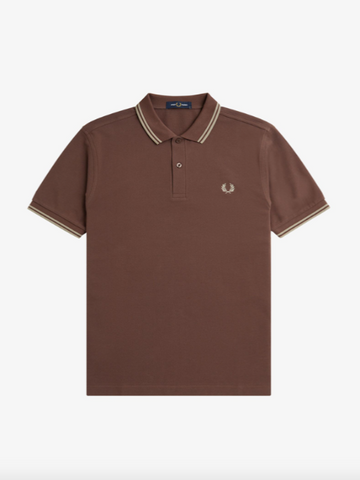 Fred Perry Twin Tipped Shirt/Carrington Brick U85 - New SS24