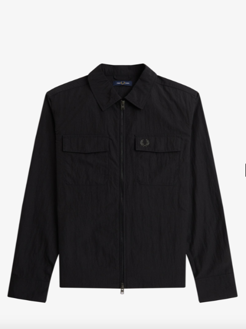 Fred Perry Zip Overshirt/Black - New SS24