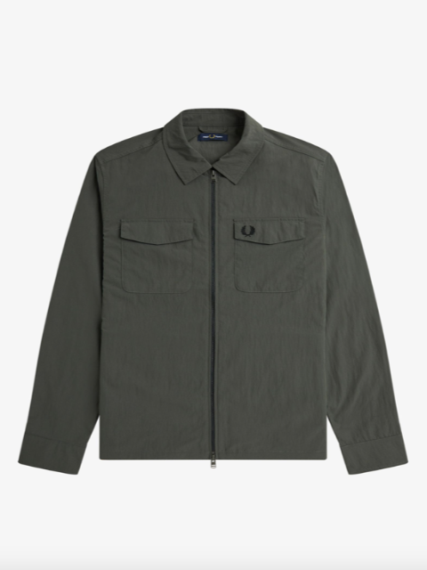 Fred Perry Zip Overshirt/Field Green - New SS24