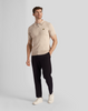 Lyle & Scott Golden Eagle Cable Knitted Polo Shirt/Cove - New S24