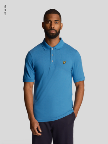 Lyle & Scott Golden Eagle Polo Shirt/Spring Blue - New S24