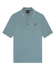 Lyle & Scott Golden Eagle Tipped Polo Shirt/Slate Blue - New S24