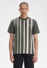 Fred Perry Gradient Stripe T-Shirt/Field Green - New SS24