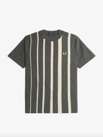 Fred Perry Gradient Stripe T-Shirt/Field Green - New SS24
