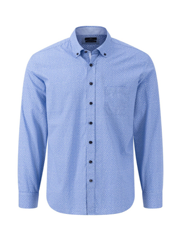 FYNCH HATTON® Premium Print Shirt/Blue Story - New SS24