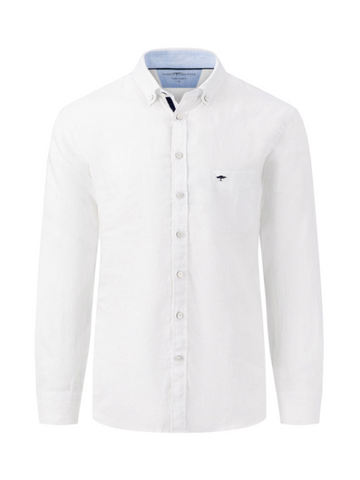 FYNCH HATTON® Premium Linen L/S Shirt/White - New SS24