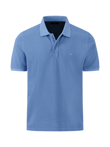 FYNCH HATTON® Casual Fit Polo Shirt/Washed Crystal Blue - New SS24