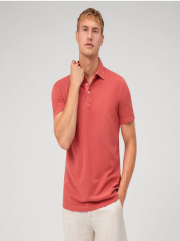 OLYMP® Yarn Dyed Modern Fit Polo/Rosewood - New SS24