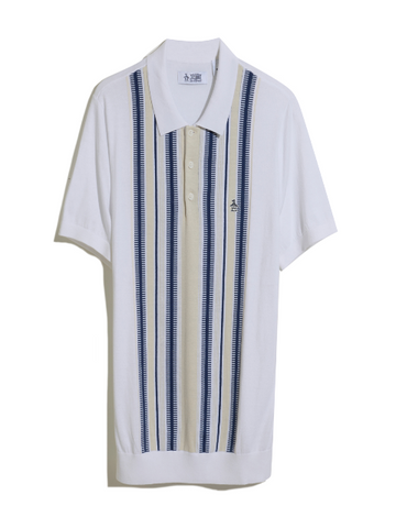 Original Penguin® Cash Knitted Polo Shirt/Bright White - New HS24