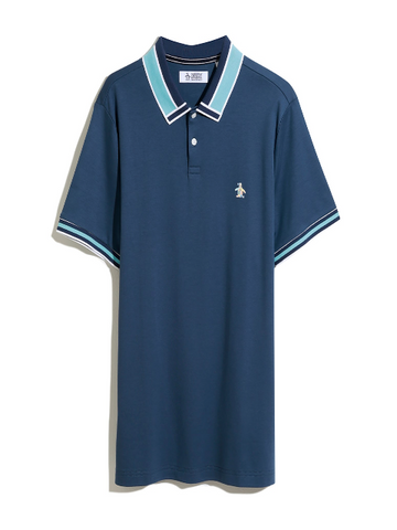 Original Penguin® Interlock Collar Polo Shirt/Sargasso Sea - New HS24