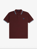 Fred Perry Twin Tipped Shirt/Oxblood/Ecru - New AW25