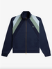 Fred Perry Striped Panel Track Jacket/Dark Airforce - New AW25