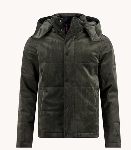 A FISH NAMED FRED HOODED PARKA RIB/KHAKI - NEW AW25