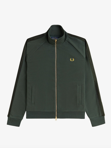 Fred Perry Dash Taped Track Jacket/Court Green - New AW25