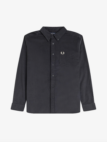 Fred Perry Needle Cord Shirt/Anchor Grey - New W25