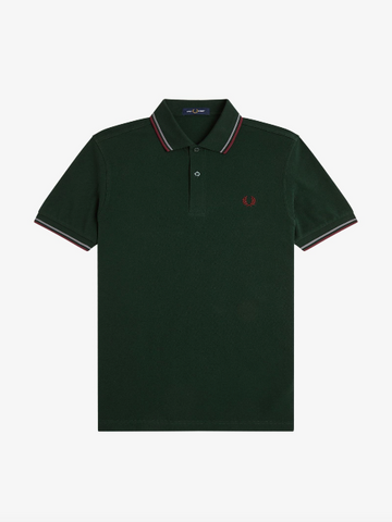 Fred Perry Twin Tipped Shirt/Grassroots/Stockport Blue/Oxblood - SS26