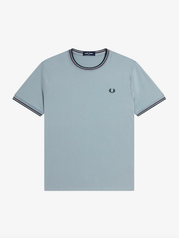 Fred Perry Twin Tipped T-Shirt/Stockport Blue/Oxblood - SS26