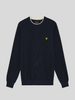 Lyle & Scott Tipped Knitted Crew Jumper/Dark Navy - SS26