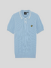 Lyle & Scott Tipped Pique Knitted Polo Shirt/Chalk Blue - SS26
