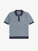 Fred Perry Chequerboard Knitted Shirt/Dark Airforce - SS26