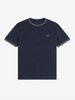 Fred Perry Ribbed Jersey T-Shirt/Navy - SS26