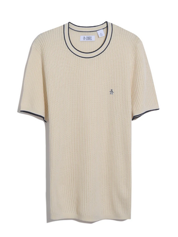 Original Penguin® Ribbed Sweater T-Shirt/Birch - SS26