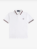 Fred Perry M2 Polo Shirt/White/Maroon - SS26