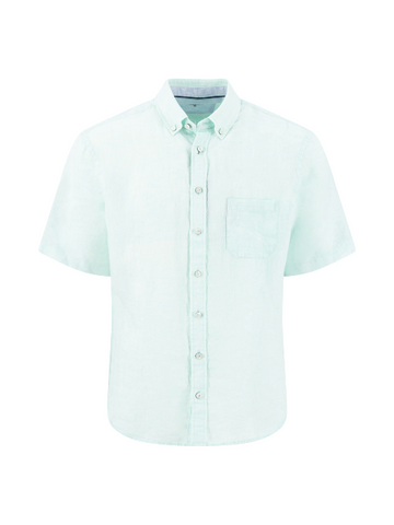 FYNCH HATTON® Premium Linen S/S Shirt/Mint - SS26
