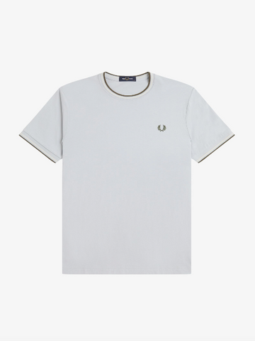 Fred Perry Twin Tipped T-Shirt/Dusky Blue/Ecru - SS26
