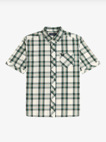 Fred Perry Classic Tartan SS Shirt/Ecru - SS26