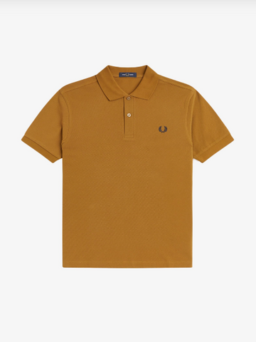 Fred Perry One Colour Shirt/Dark Caramel - SS26