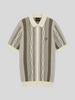 Lyle & Scott Jacquard Knitted Polo Shirt/Ice Cream - SS26