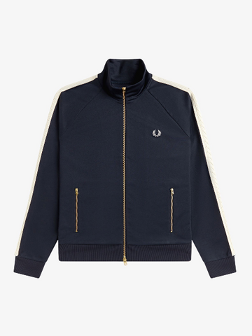 Fred Perry Cable Taped Track Jacket/Navy - SS26