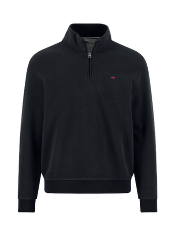 FYNCH HATTON® Troyer 1/4 Zip Jersey Sweat/Navy - AW26