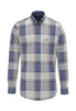 FYNCH HATTON® Structure Check Shirt/Blue - AW26