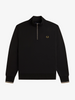 Fred Perry Half Zip Sweatshirt/Black/Brandy - AW26