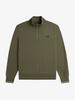Fred Perry Half Zip Sweatshirt/Laurel Wreath Green/Navy - AW26