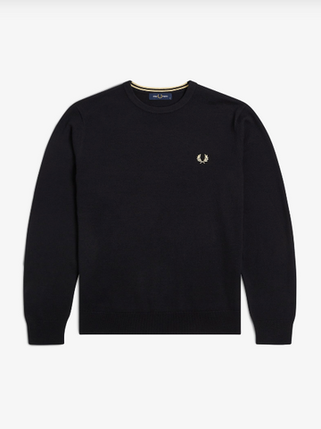 Fred Perry Classic Crew Neck Jumper/Black - AW26