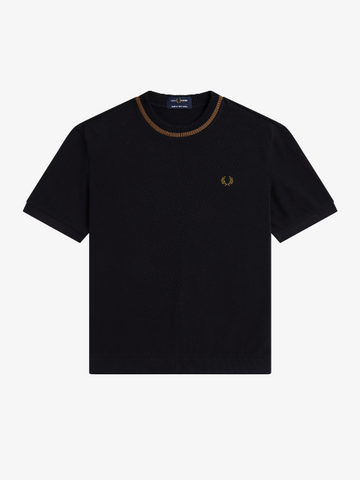 Fred Perry M7 Crew Neck Pique T-Shirt/Black - AW26