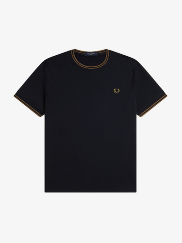 Fred Perry Twin Tipped T-Shirt/Navy Bronze - AW26
